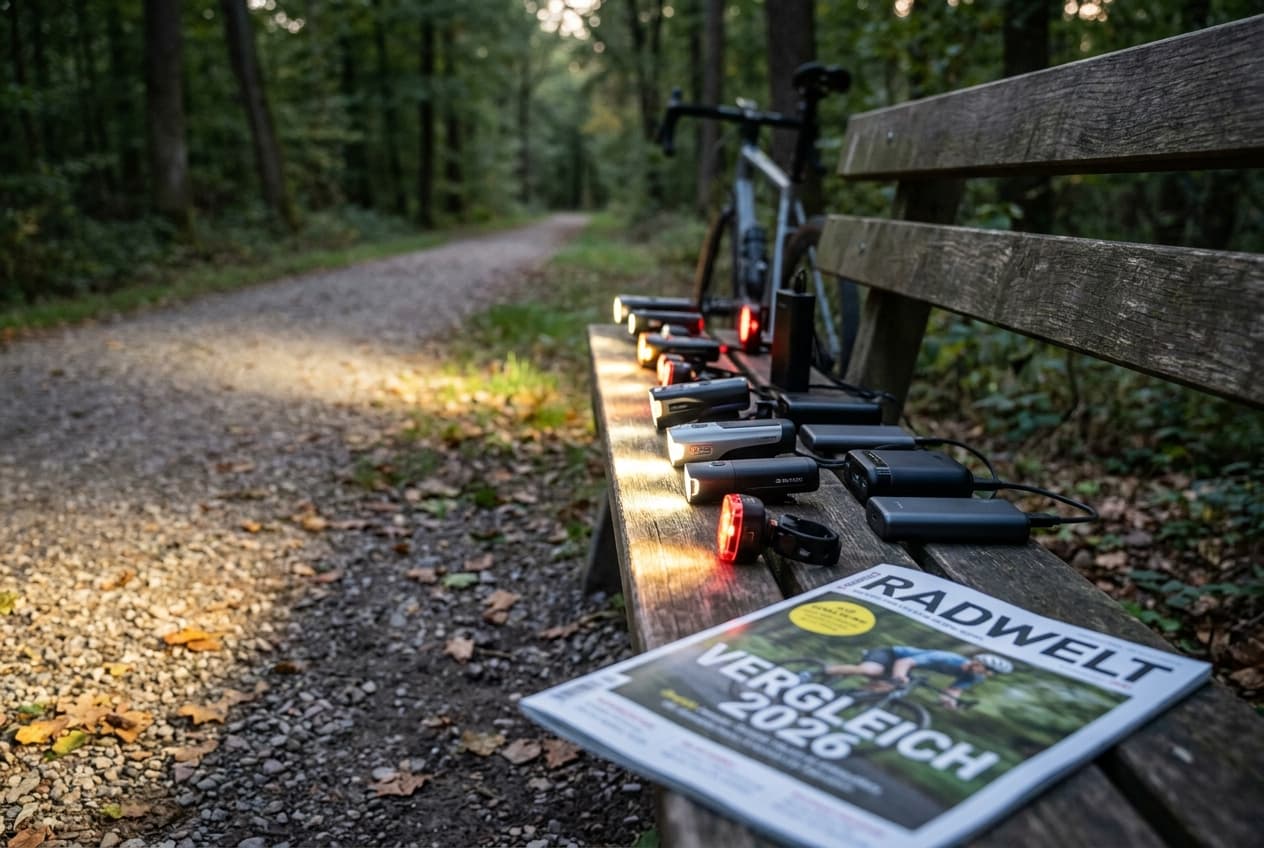 StVZO-konforme Fahrradlampen 2026 im Vergleich – Akku, Lumen, Streulicht